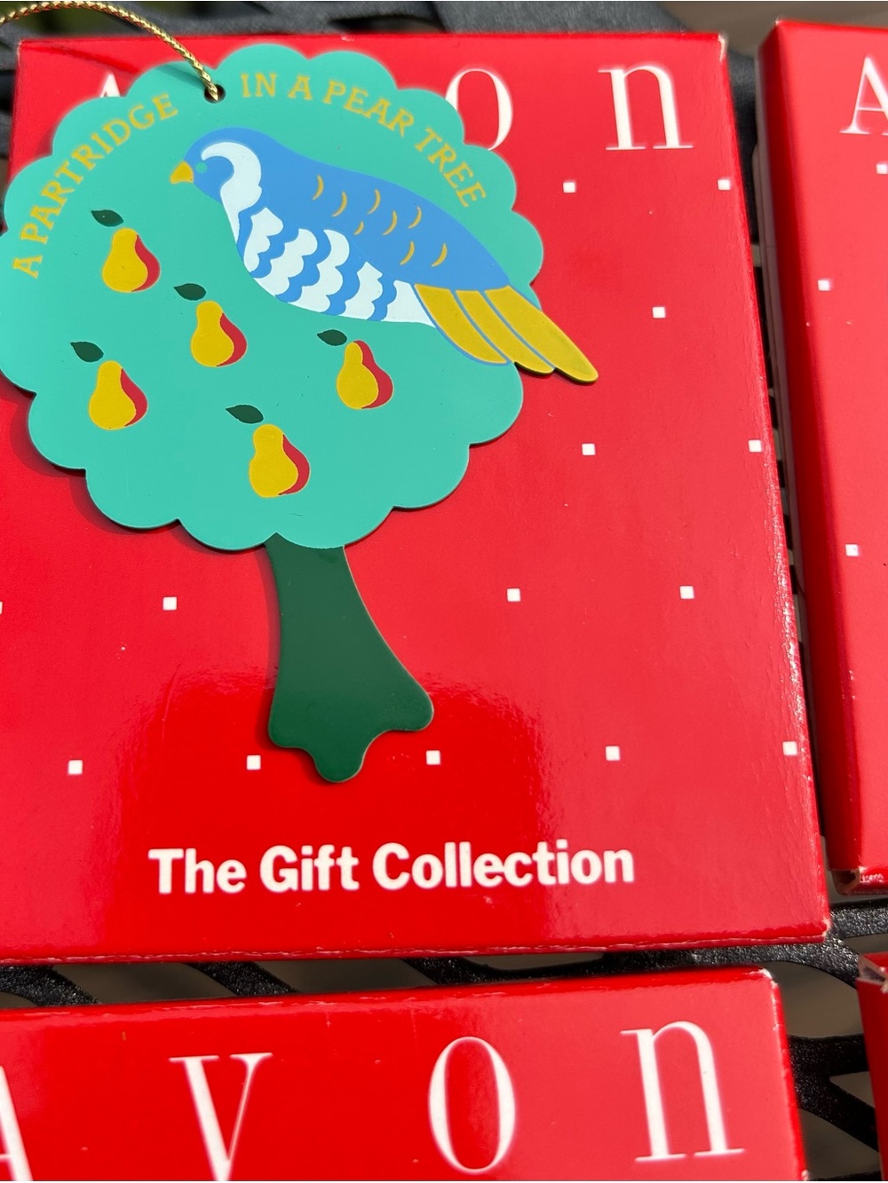 Avon Red and White Holiday Ornament Set - Twelve Days Designs - Picture 3 of 7